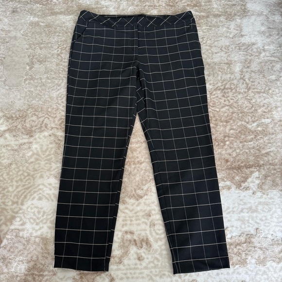 Renaur Black & Tan Checked Pants plus-size 16 - Picture 1 of 6